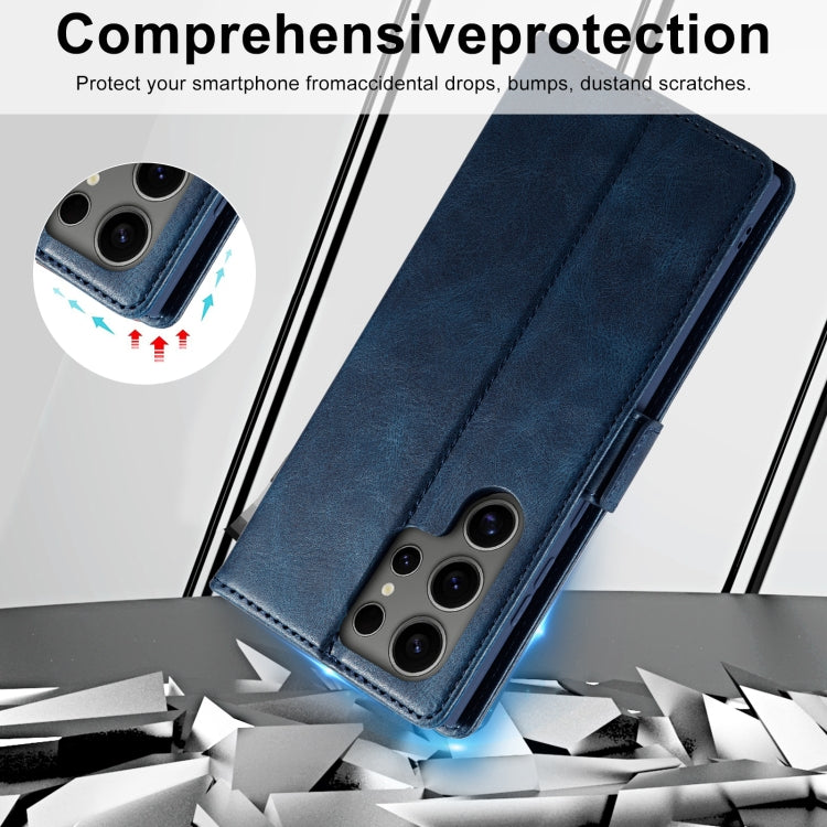 For Samsung Galaxy S24 Ultra LC.IMEEKE RFID Anti-theft Leather Phone Case(Blue)