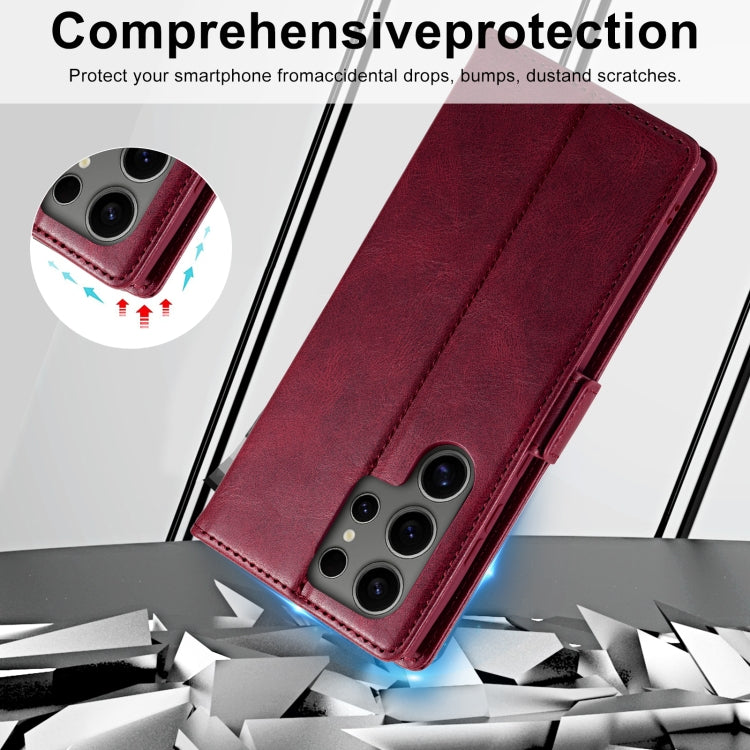 For Samsung Galaxy S24 Ultra LC.IMEEKE RFID Anti-theft Leather Phone Case(Red)