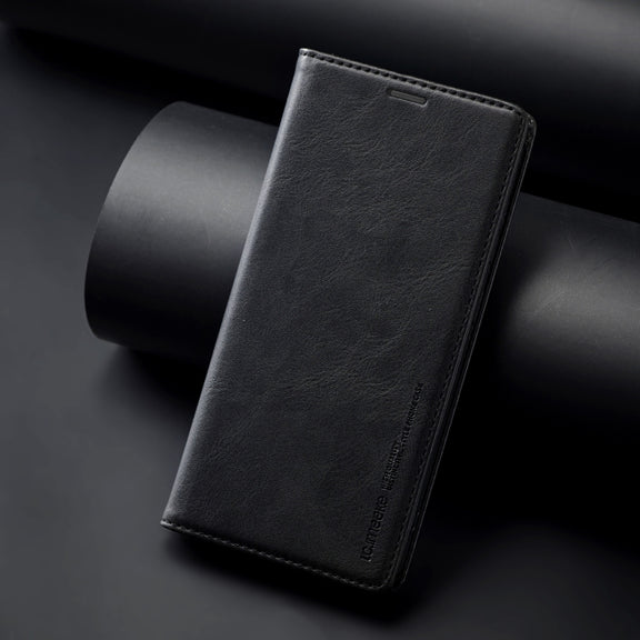 For Samsung Galaxy S24 LC.IMEEKE RFID Anti-theft Leather Phone Case(Black)