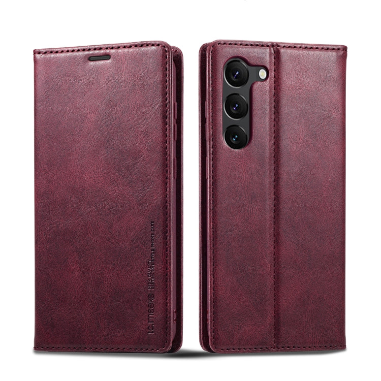 For Samsung Galaxy S24 LC.IMEEKE RFID Anti-theft Leather Phone Case(Red)
