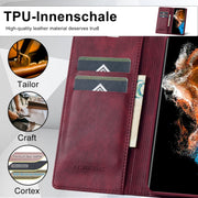 For Samsung Galaxy S24 LC.IMEEKE RFID Anti-theft Leather Phone Case(Red)