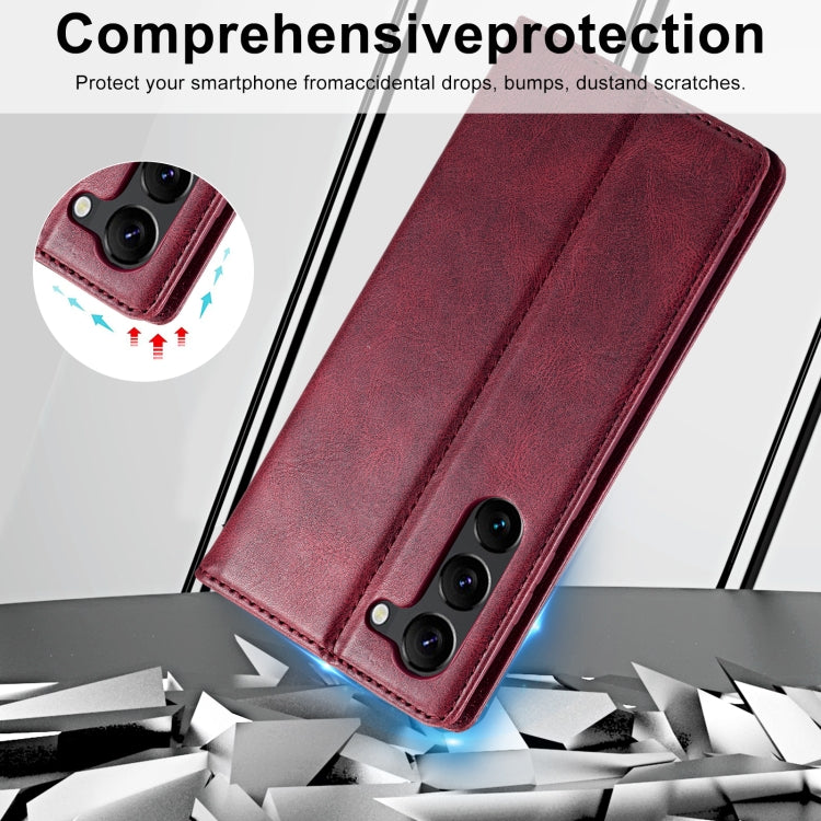 For Samsung Galaxy S24 LC.IMEEKE RFID Anti-theft Leather Phone Case(Red)