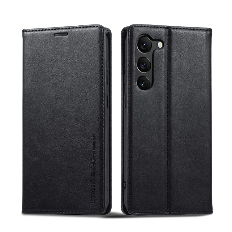 For Samsung Galaxy S24+ LC.IMEEKE RFID Anti-theft Leather Phone Case(Black)