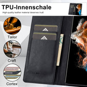 For Samsung Galaxy S24+ LC.IMEEKE RFID Anti-theft Leather Phone Case(Black)