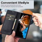For Samsung Galaxy S24+ LC.IMEEKE RFID Anti-theft Leather Phone Case(Black)