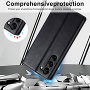For Samsung Galaxy S24+ LC.IMEEKE RFID Anti-theft Leather Phone Case(Black)