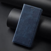 For Samsung Galaxy S24+ LC.IMEEKE RFID Anti-theft Leather Phone Case(Blue)