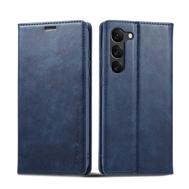 For Samsung Galaxy S24+ LC.IMEEKE RFID Anti-theft Leather Phone Case(Blue)