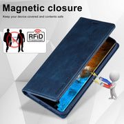 For Samsung Galaxy S24+ LC.IMEEKE RFID Anti-theft Leather Phone Case(Blue)