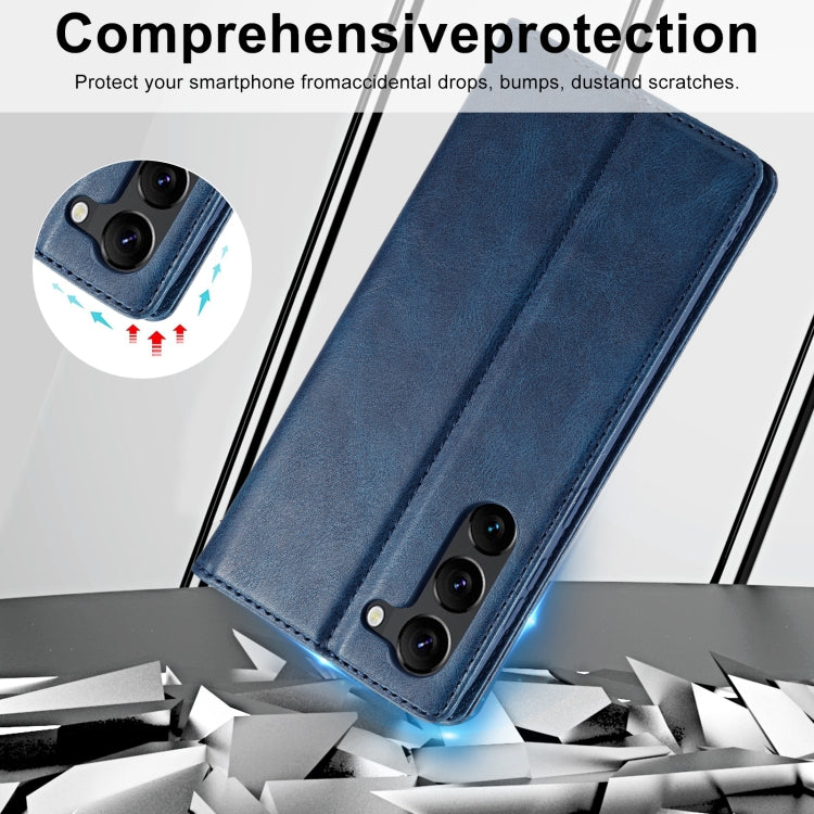 For Samsung Galaxy S24+ LC.IMEEKE RFID Anti-theft Leather Phone Case(Blue)