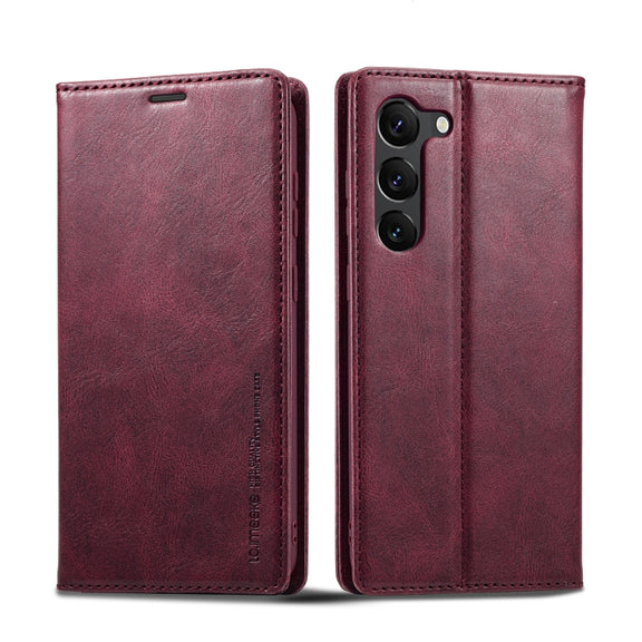 For Samsung Galaxy S24+ LC.IMEEKE RFID Anti-theft Leather Phone Case(Red)