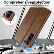 For Samsung Galaxy S24+ LC.IMEEKE RFID Anti-theft Leather Phone Case(Brown)