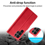 For Samsung Galaxy S24 Ultra 5G LC.IMEEKE Strong Magnetism Microfiber Leather Phone Case(Red)
