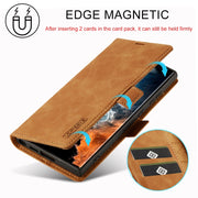 For Samsung Galaxy S24 Ultra 5G LC.IMEEKE Strong Magnetism Microfiber Leather Phone Case(Brown)