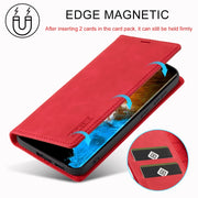 For Samsung Galaxy S24+ 5G LC.IMEEKE Strong Magnetism Microfiber Leather Phone Case(Red)