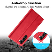 For Samsung Galaxy S24+ 5G LC.IMEEKE Strong Magnetism Microfiber Leather Phone Case(Red)