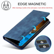 For Samsung Galaxy S24+ 5G LC.IMEEKE Strong Magnetism Microfiber Leather Phone Case(Blue)