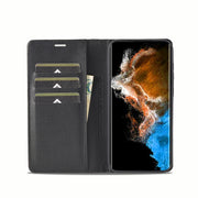 For Samsung Galaxy S24+ 5G LC.IMEEKE Carbon Fiber Leather Phone Case(Vertical Black)