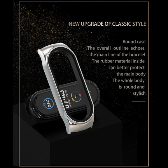 For Xiaomi Mi Band 8 Mijobs CS Case Milan Magnetic Stainless Steel Watch Band(Silver)