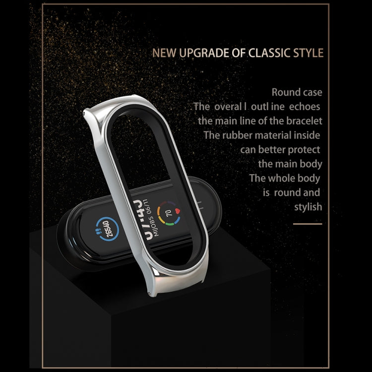 For Xiaomi Mi Band 8 Mijobs CS Case Milan Magnetic Stainless Steel Watch Band(Silver)