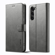 For Samsung Galaxy S24 5G LC.IMEEKE Calf Texture Leather Phone Case(Grey)