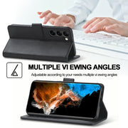 For Samsung Galaxy S24+ 5G LC.IMEEKE Calf Texture Leather Phone Case(Black)