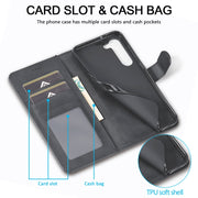 For Samsung Galaxy S24+ 5G LC.IMEEKE Calf Texture Leather Phone Case(Black)