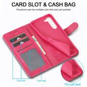 For Samsung Galaxy S24+ 5G LC.IMEEKE Calf Texture Leather Phone Case(Red)