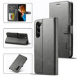 For Samsung Galaxy S24+ 5G LC.IMEEKE Calf Texture Leather Phone Case(Grey) - free shipping - PMC Jewellery - Order now!