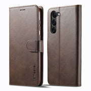For Samsung Galaxy S24+ 5G LC.IMEEKE Calf Texture Leather Phone Case(Coffee)