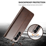 For Samsung Galaxy S24+ 5G LC.IMEEKE Calf Texture Leather Phone Case(Coffee)