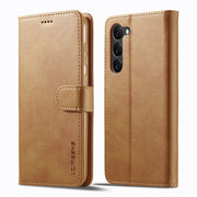 For Samsung Galaxy S24+ 5G LC.IMEEKE Calf Texture Leather Phone Case(Brown)