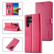 For Samsung Galaxy S24 Ultra 5G LC.IMEEKE Calf Texture Leather Phone Case(Red)