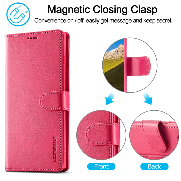 For Samsung Galaxy S24 Ultra 5G LC.IMEEKE Calf Texture Leather Phone Case(Red)