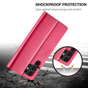 For Samsung Galaxy S24 Ultra 5G LC.IMEEKE Calf Texture Leather Phone Case(Red)
