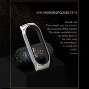 For Xiaomi Mi Band 8 Mijobs CS Case Milan Buckle Metal Watch Band(Silver)