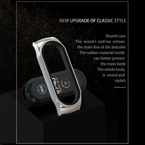 For Xiaomi Mi Band 8 Mijobs CS Case Milan Buckle Metal Watch Band(Silver)