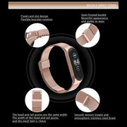 For Xiaomi Mi Band 8 Mijobs CS Case Milan Buckle Metal Watch Band(Gold)