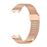 For Huawei Band 8 / 9 / 10 Mijobs Milan Buckle Stainless Steel Watch Band(Rose Gold)