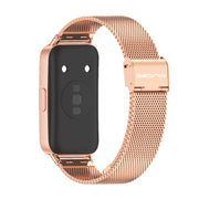 For Huawei Band 8 / 9 / 10 Mijobs Milan Buckle Stainless Steel Watch Band(Rose Gold)