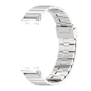 For Huawei Band 8 / 9 / 10 Mijobs Bamboo Buckle Stainless Steel Watch Band(Silver)