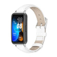 For Huawei Band 8 / 9 / 10 Mijobs Cowhide Leather Watch Band(White Silver) - free shipping - PMC TechLife - Order now!