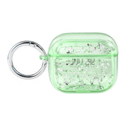 For AirPods Pro Silver Foil Epoxy Bluetooth Earphone Protective Case(Green)