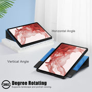 For Samsung Galaxy Tab S9 360 Rotation Stand Smart Leather Tablet Case(Blue)
