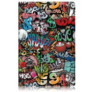 For Samsung Galaxy Tab S9+ 360 Rotation Stand Painted Smart Leather Tablet Case(Graffiti)