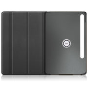 For Samsung Galaxy Tab S9+ 360 Rotation Stand Painted Smart Leather Tablet Case(Graffiti)
