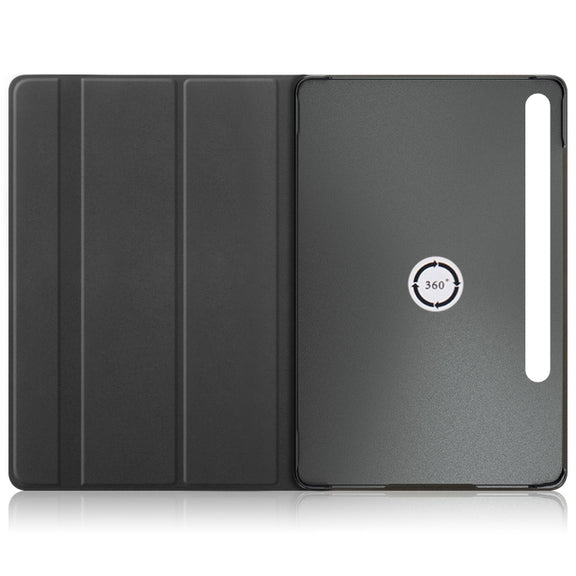 For Samsung Galaxy Tab S9+ 360 Rotation Stand Painted Smart Leather Tablet Case(Graffiti)