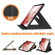 For Samsung Galaxy Tab S9+ 360 Rotation Stand Painted Smart Leather Tablet Case(Graffiti)