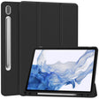 For Samsung Galaxy Tab S9 3-Fold Pure Color TPU Smart Leather Tablet Case with Pen Slot(Black) - Galaxy Tab S9 Cases by PMC Jewellery | Online Shopping South Africa | PMC Jewellery | Buy Now Pay Later Mobicred