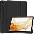 For Samsung Galaxy Tab S9+ 3-Fold Pure Color TPU Smart Leather Tablet Case with Pen Slot(Black) - free shipping - PMC Jewellery - Order now!
